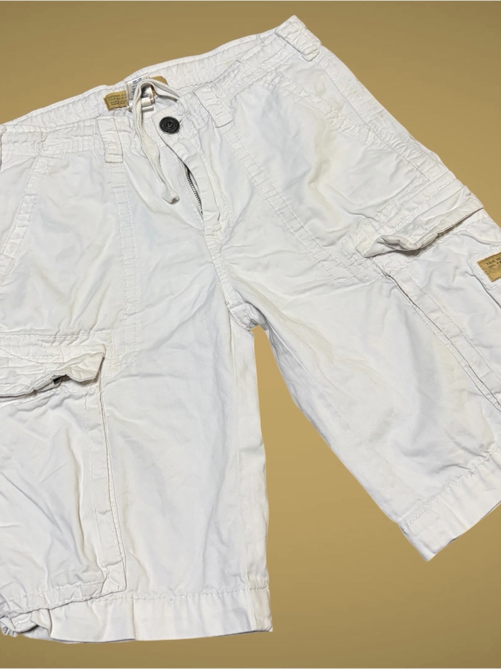 Vtg True Religion Cargo Cotton  White shorts